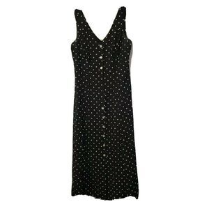 Sheri Martin Womens Black Polka Dot New York Butto